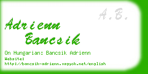 adrienn bancsik business card